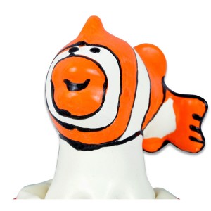 CONDOMERIE - PRÃSERVATIFS FANTAISIE PEINTS Ã LA MAIN POISSON ORANGE